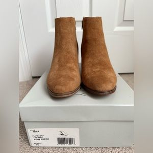 Sole Society Mira Cognac Suede Ankle Boots Size 7